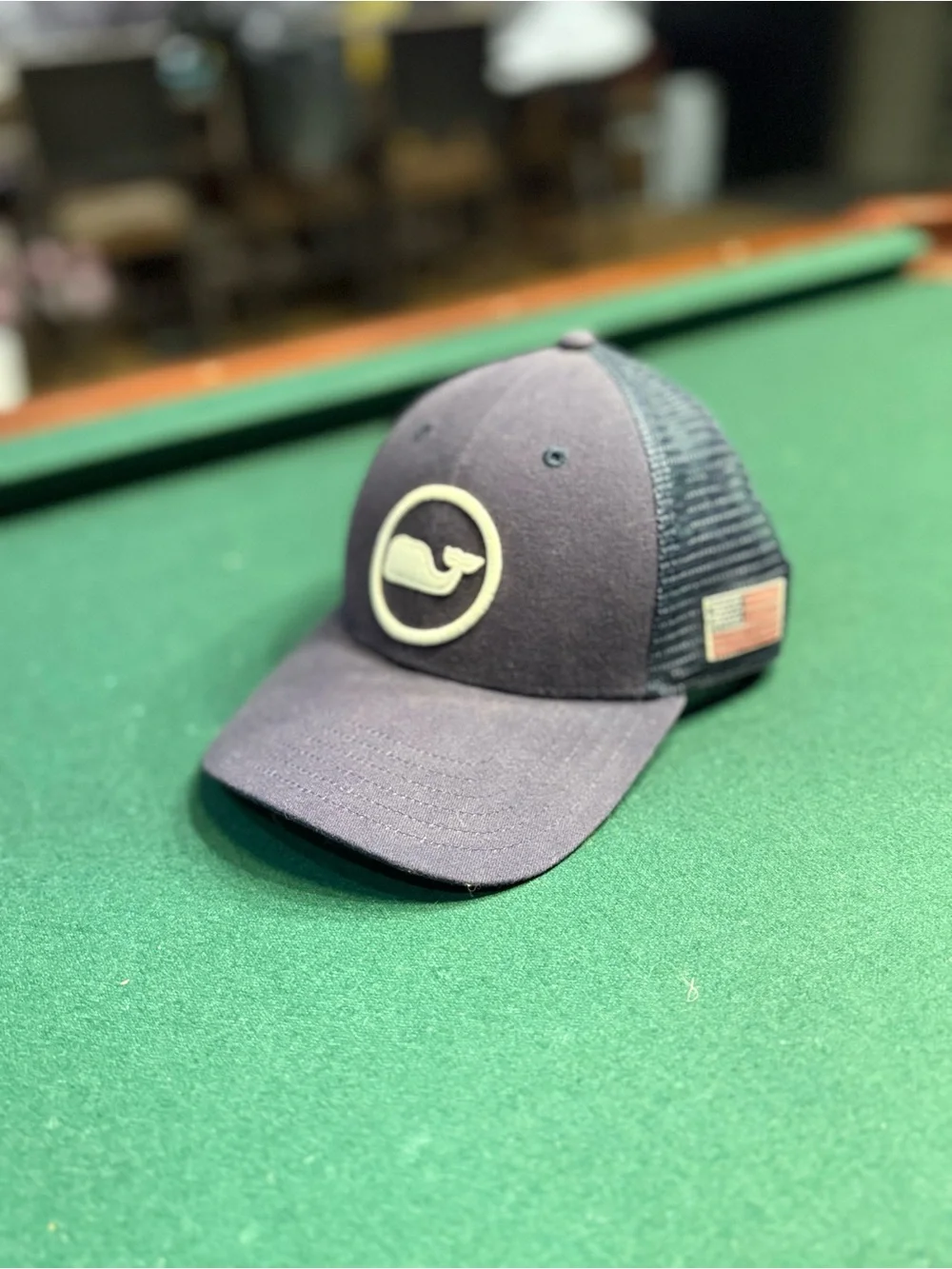Vineyard Vines Navy Logo Mesh Back Cap